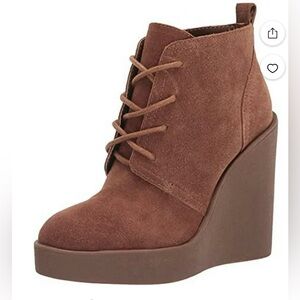 New Jessica Simpson Brown Suede Wedge Booties size 7